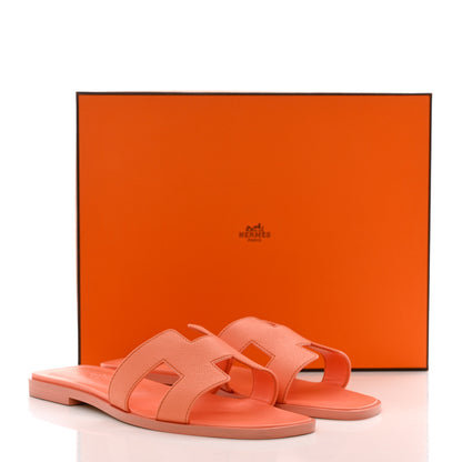 Hermes Epsom Oran Sandals 37 Orange Poppy 11 of 11