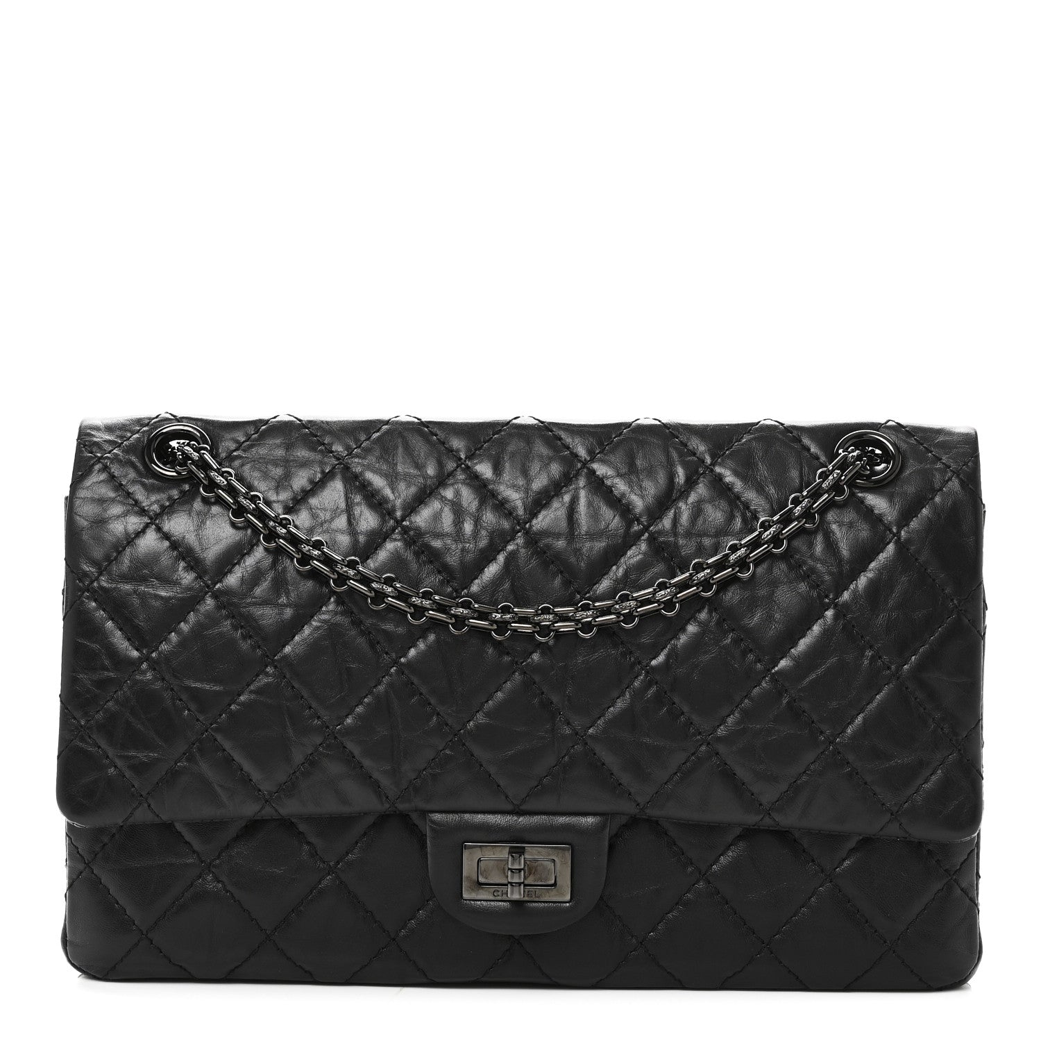 Chanel Aged Calfskin Quilted 2.55 Reissue 226 Flap So Black 1 of 10