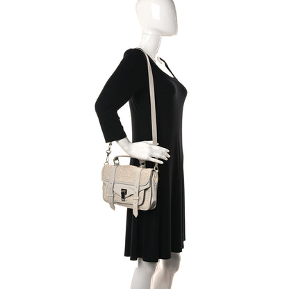 Proenza Schouler Lambskin Woven Tiny PS1 Satchel Ivory 2 of 26