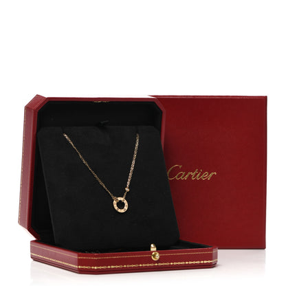 Cartier 18K Yellow Gold 2 Diamond LOVE Necklace 7 of 7