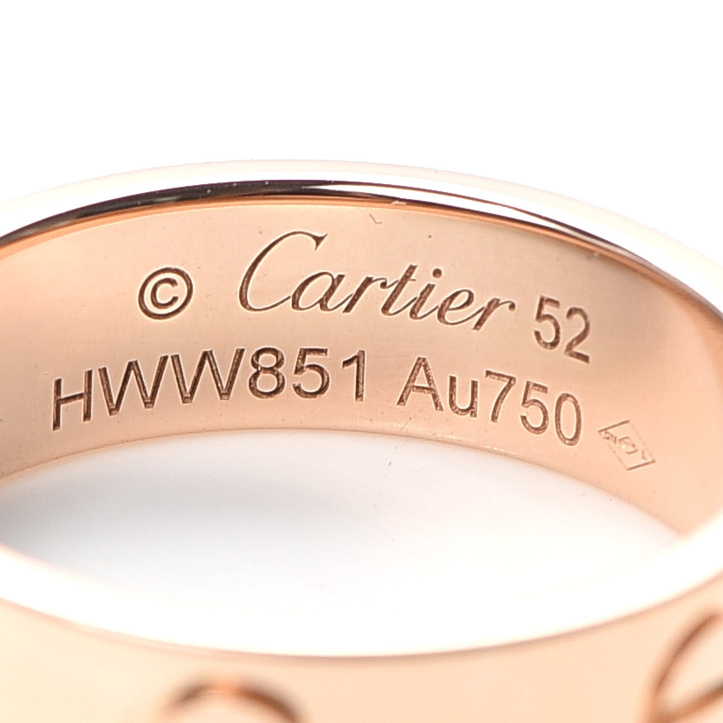 18K Pink Gold 5.5mm LOVE Ring 52 6