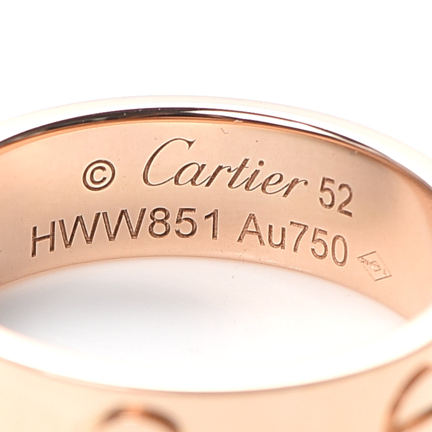 Cartier 18K Pink Gold 5.5mm LOVE Ring 52 6 4 of 6