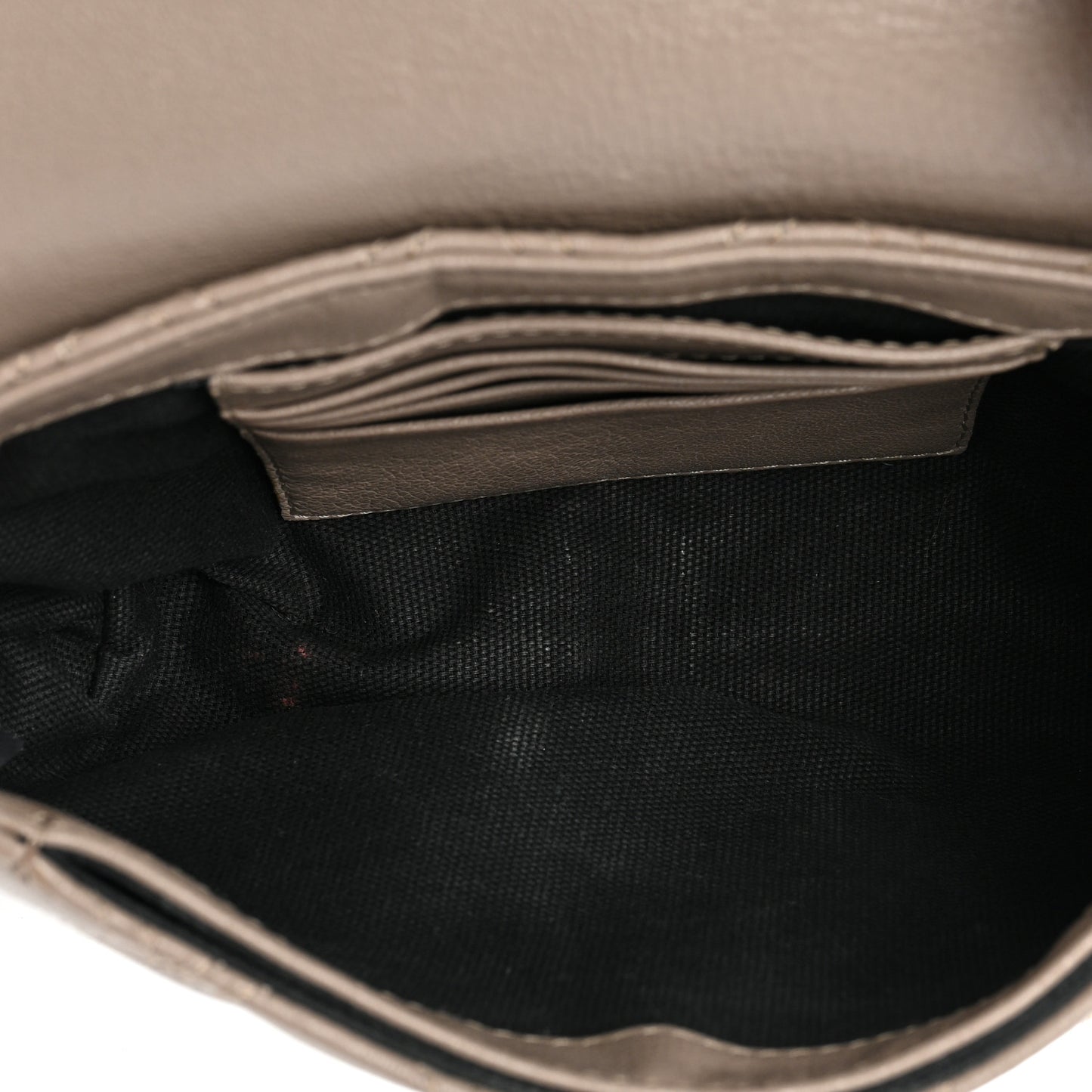Lacquered Lambskin Baroque Single Flap Grey