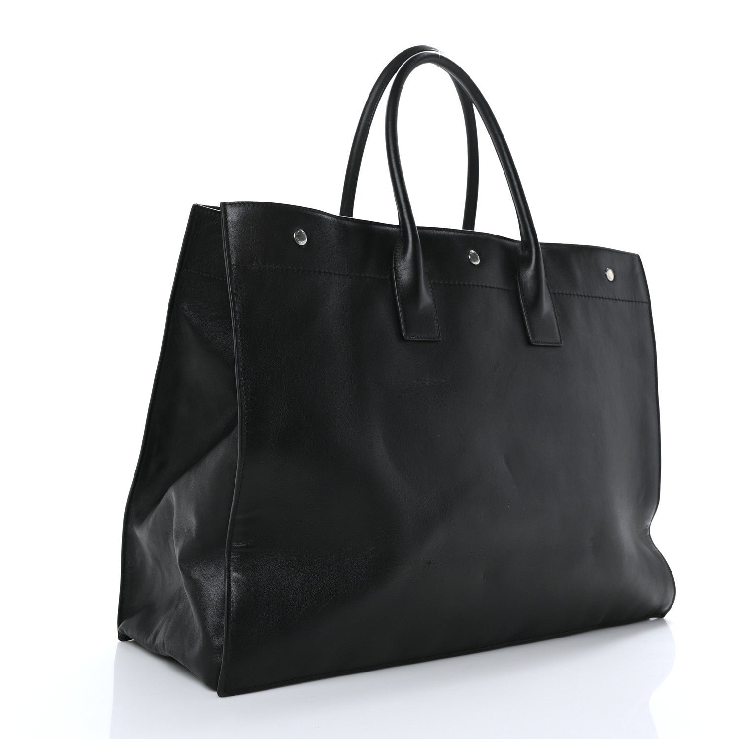 Saint Laurent Vitello Rive Gauche Large Tote Black 3 of 8