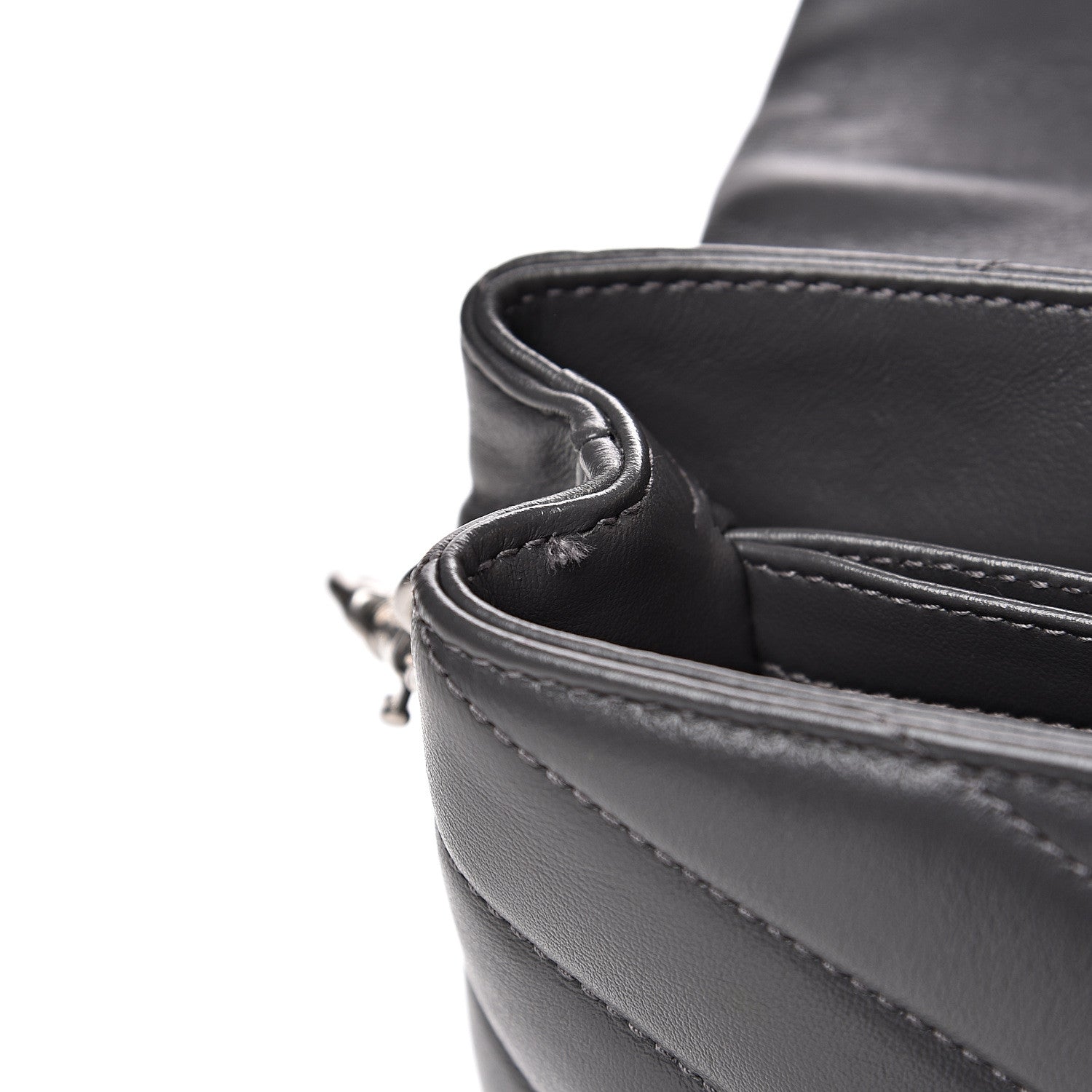 Saint Laurent Calfskin Y Quilted Monogram Toy Loulou Crossbody Bag Storm 9 of 9