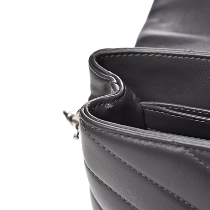 Saint Laurent Calfskin Y Quilted Monogram Toy Loulou Crossbody Bag Storm 9 of 9