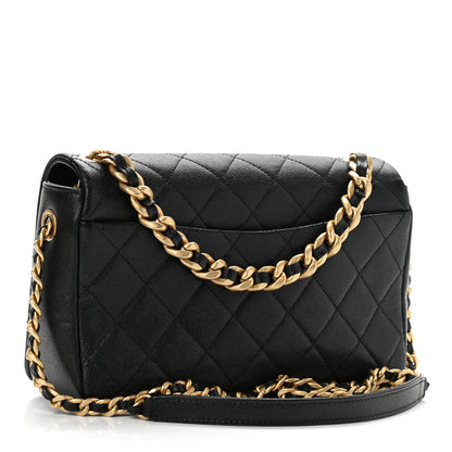 Chanel Caviar Quilted Medium Fashion Therapy Flap Bag Black 3 of 11