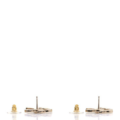 Chanel Crystal CC Earrings Gold 3 of 4