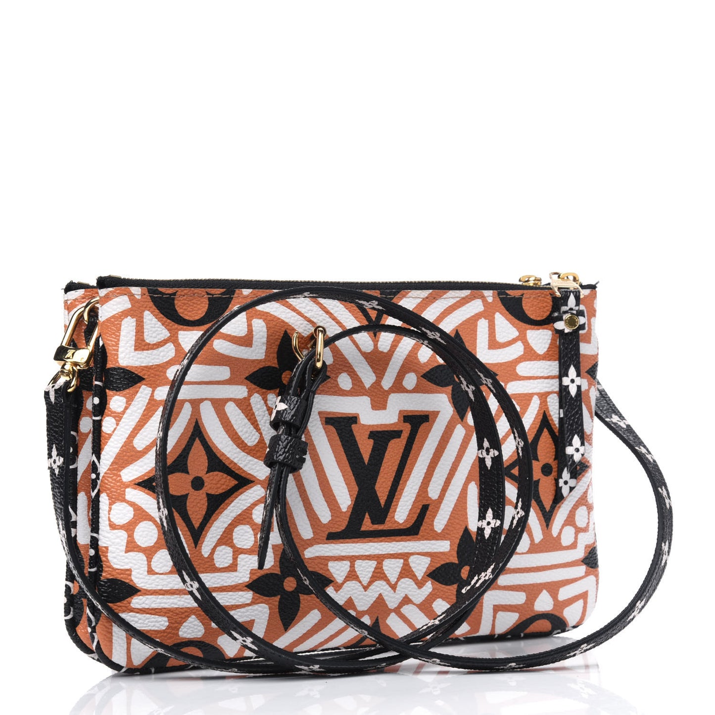 Monogram Giant Crafty Double Zip Pochette Creme Caramel