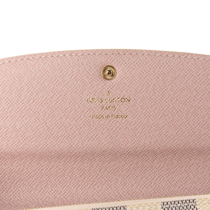 Louis Vuitton Damier Azur Emilie Wallet Rose Ballerine 6 of 6