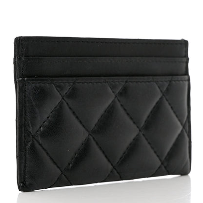Chanel Aged Calfskin Quilted Lucky Charms Reissue Card Holder Black 3 of 12