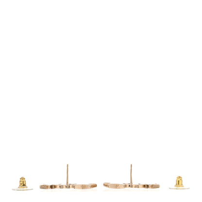 Chanel Crystal Star CC Earrings Gold 3 of 5
