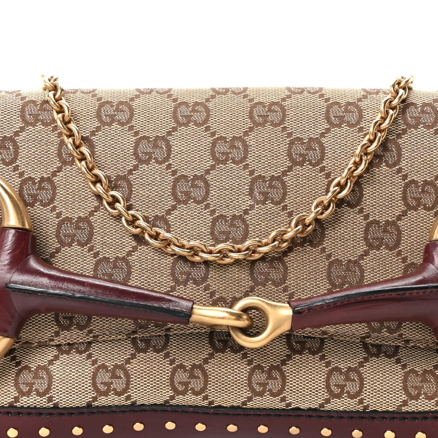 Monogram Studded Horsebit Bordeaux