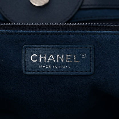 Chanel Caviar Large Studded Deauville Tote Navy 6 of 12