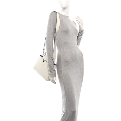Louis Vuitton Taurillon Capucines BB White Blue 2 of 11