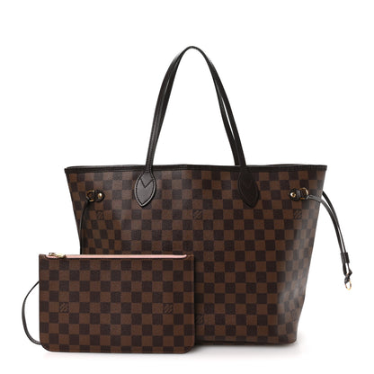 Louis Vuitton Damier Ebene Neo Neverfull MM Rose Ballerine 3 of 11
