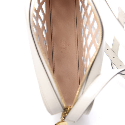 Gucci Canvas Calfskin Cutout Flora Floral Shoulder Bag White Multicolor 6 of 11