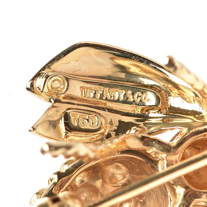 Tiffany 18K Yellow Gold Ruby Bee Pin Brooch 4 of 4