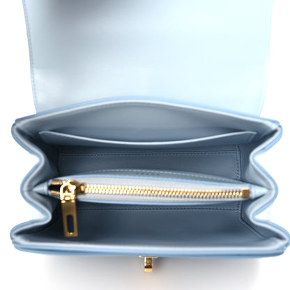 Celine Satinated Calfskin Mini 16 Top Handle Bag Pale Blue 6 of 9