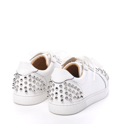 Christian Louboutin Calfskin Spikes Womens Vieira 2 Flat Sneakers 37 White 4 of 10