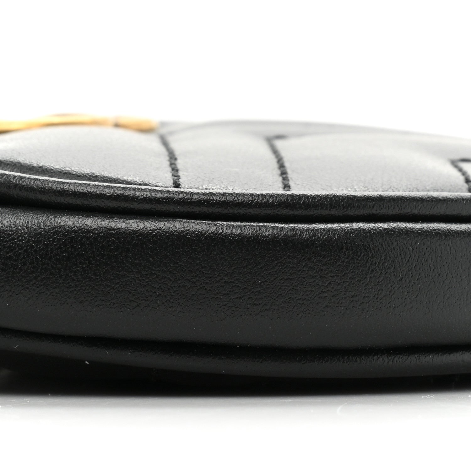 Gucci Calfskin Matelasse GG Marmont Round Mini Bag Black 9 of 10