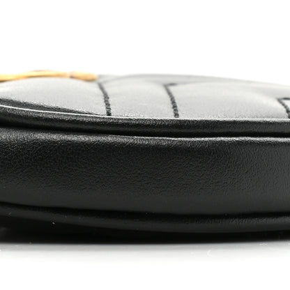 Gucci Calfskin Matelasse GG Marmont Round Mini Bag Black 9 of 10