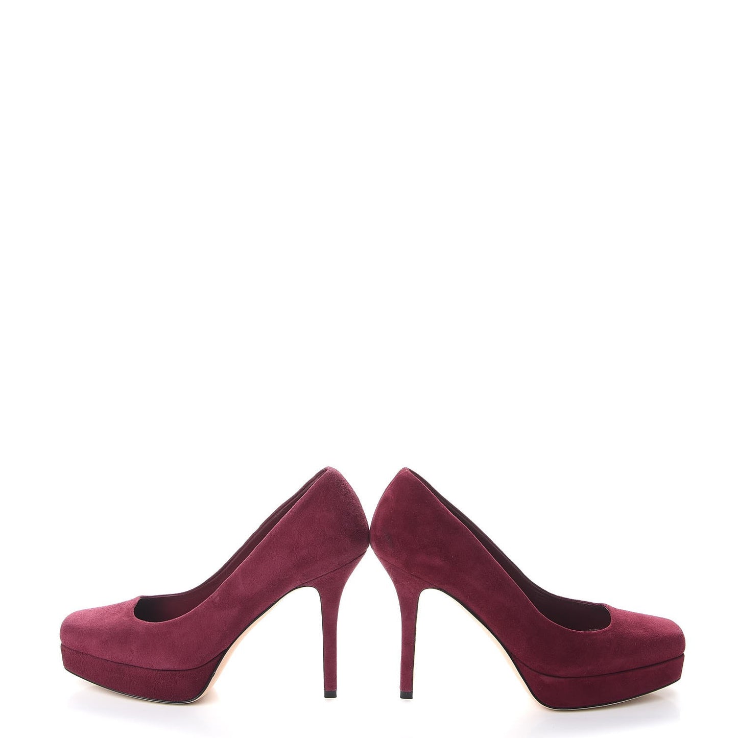 Suede Platform Pumps 36.5 Burgundy