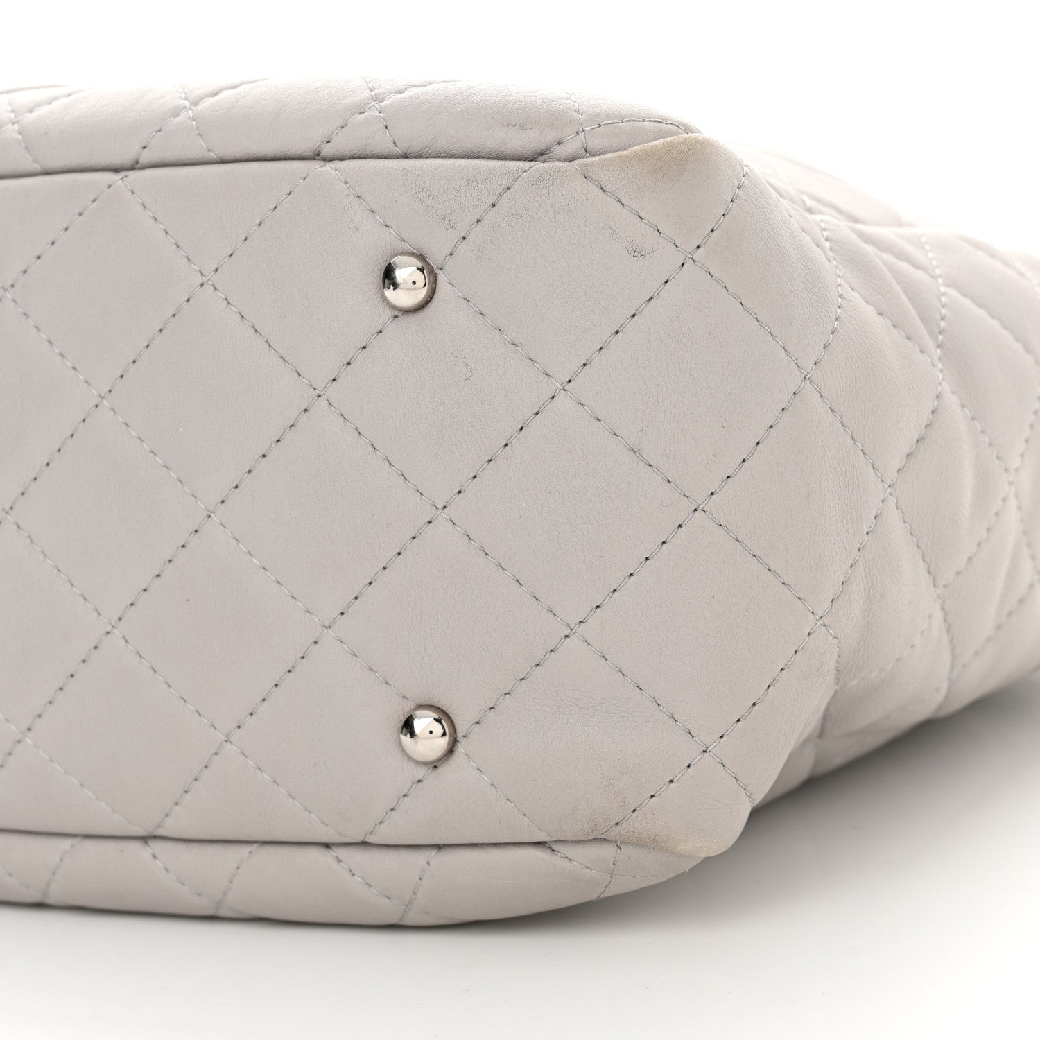 Chanel Calfskin Quilted Ultra Pocket Shopping Tote Grey 10 of 16