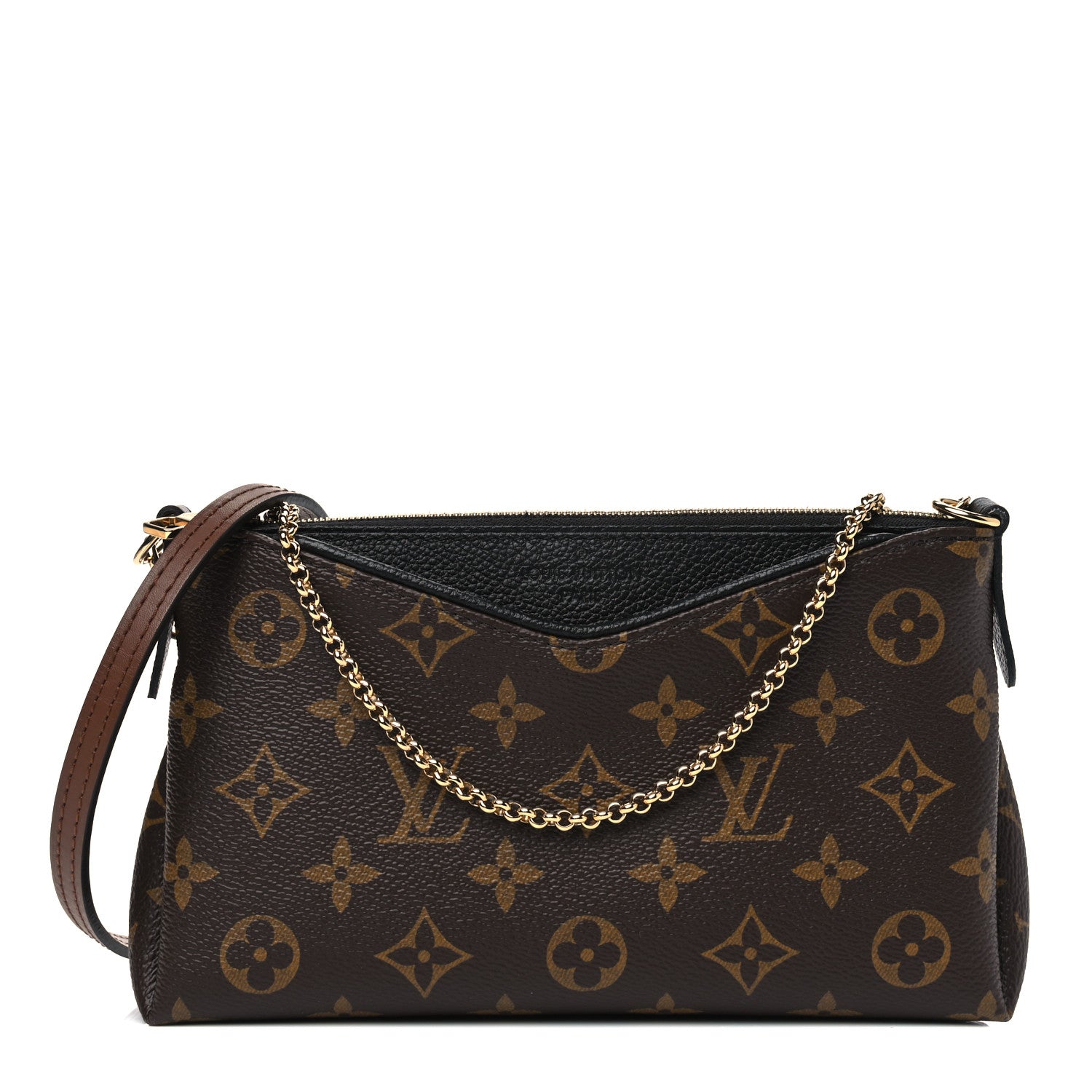 Louis Vuitton Monogram Pallas Clutch Black 1 of 8