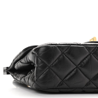 Chanel Aged Calfskin Quilted 2.55 Reissue Mini Hanger Flap Black 9 of 13