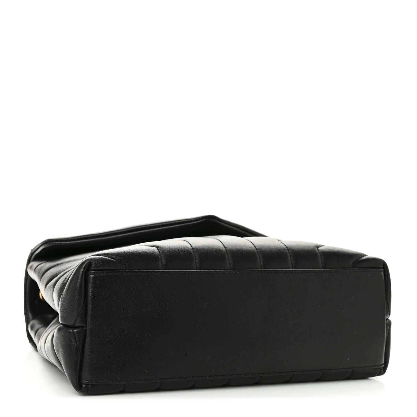 Calfskin Y Quilted Monogram Small Loulou Chain Satchel Black