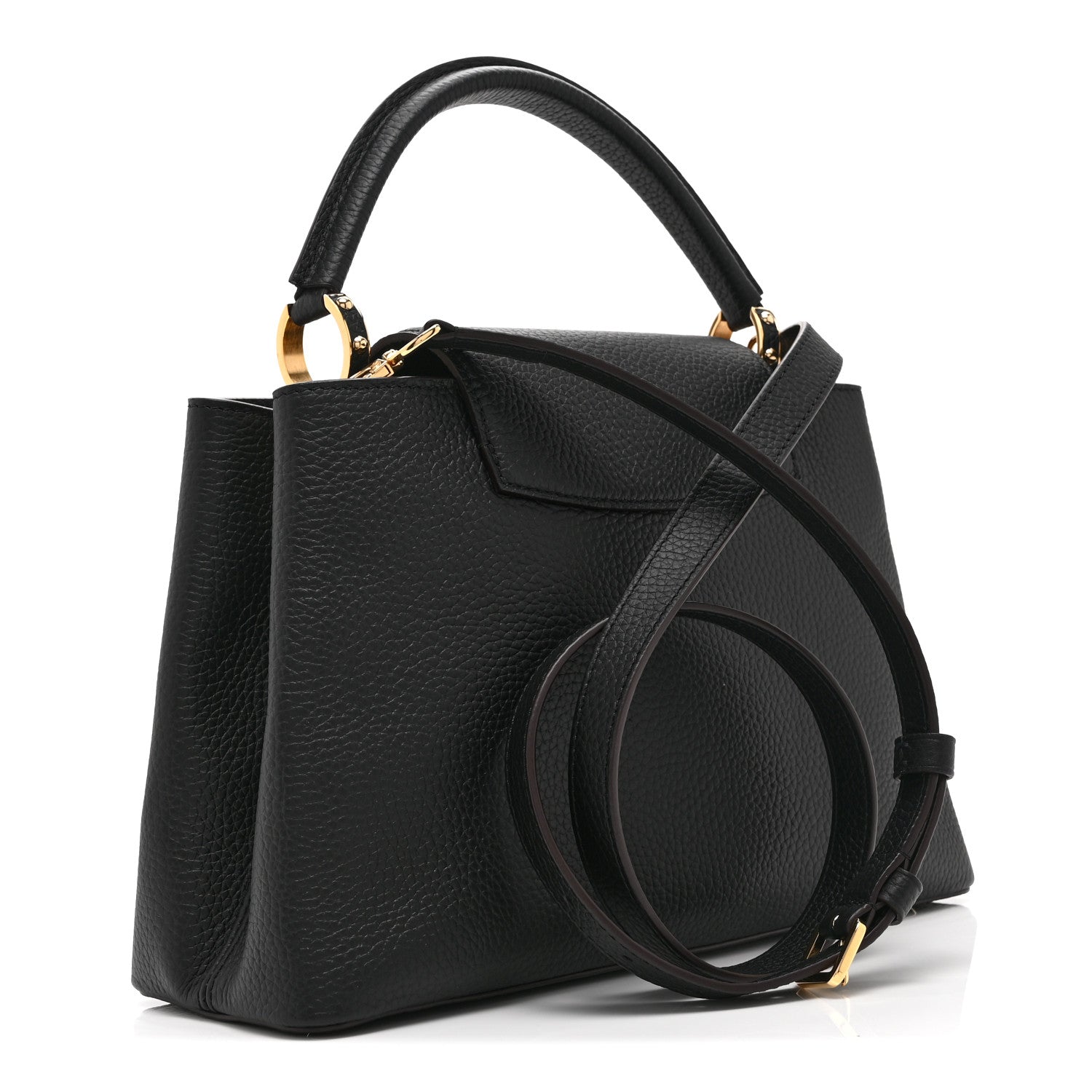 Louis Vuitton Taurillon Capucines PM Black 3 of 9
