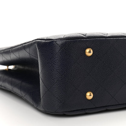 Chanel Caviar Quilted Large CC Shopping Tote Navy 9 of 11