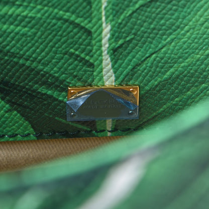 Dolce & Gabbana Dauphine Banana Leaf Print Medium Miss Sicily Satchel Green White 6 of 9