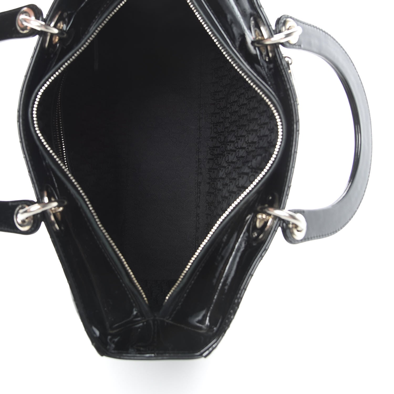 Christian Dior Patent Cannage Large Lady Dior Black 5 of 12