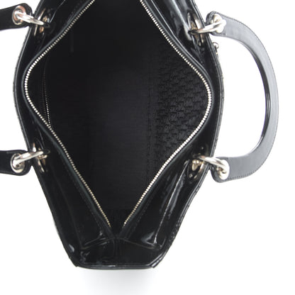 Christian Dior Patent Cannage Large Lady Dior Black 5 of 12