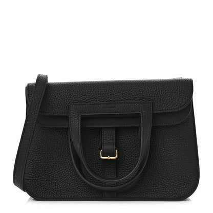 Hermes Taurillon Clemence Halzan 25 Black 1 of 12