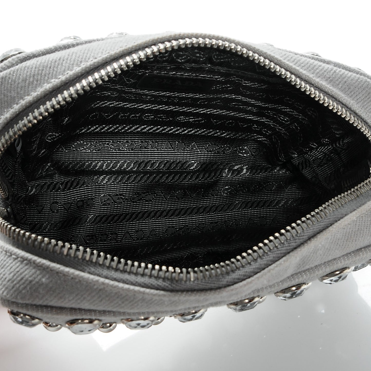 Denim Studded Embellished Mini Camera Crossbody Nube