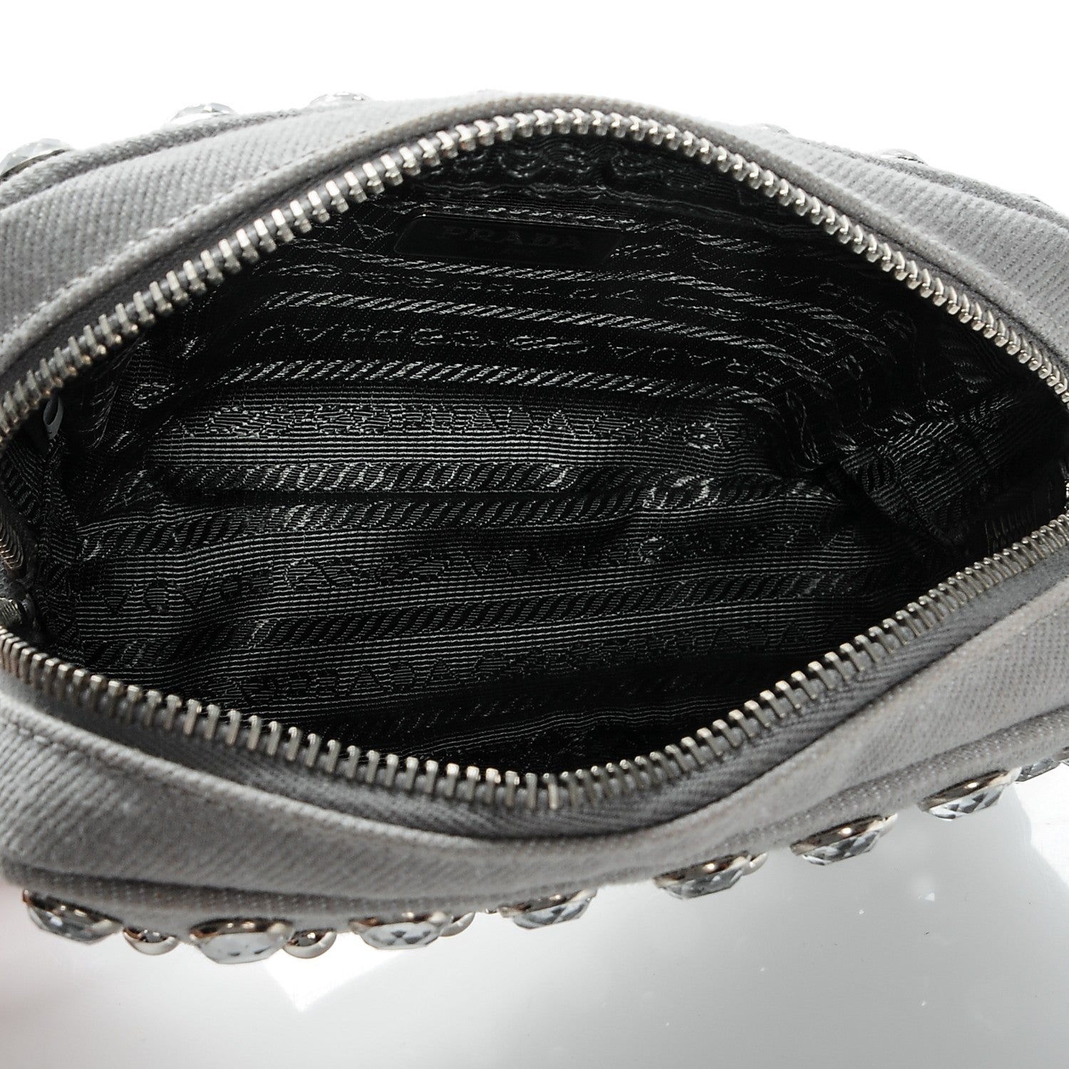 Prada Denim Studded Embellished Mini Camera Crossbody Nube 5 of 7