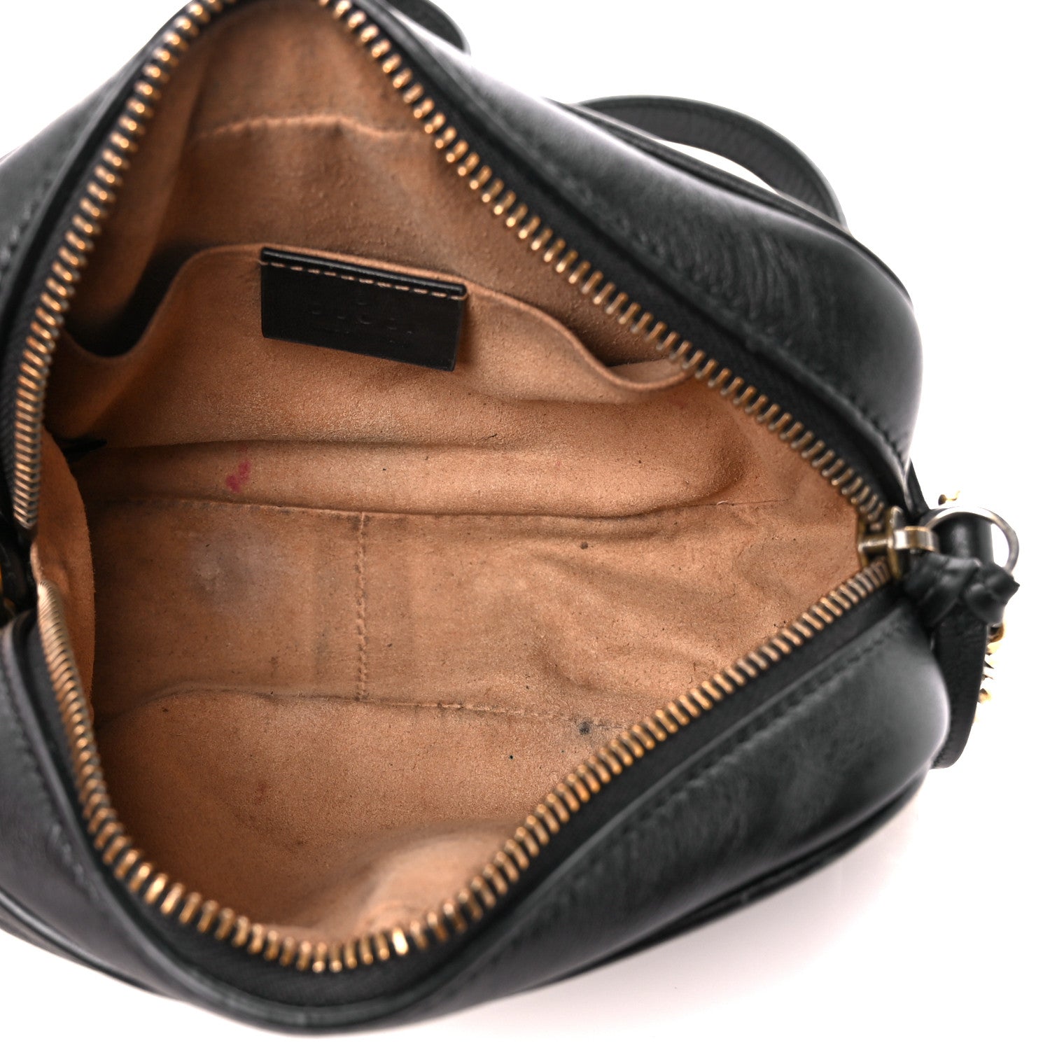 Gucci Calfskin Matelasse Mini GG Marmont Chain Shoulder Bag Black 5 of 12