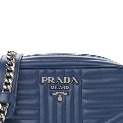Prada Soft Calfskin Diagramme Crossbody Bag Bleuette 8 of 10