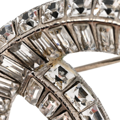 Chanel Baguette Crystal CC Brooch Silver 6 of 8