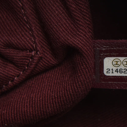 Chanel Crumpled Lambskin Quilted Large Tote Burgundy 7 of 7