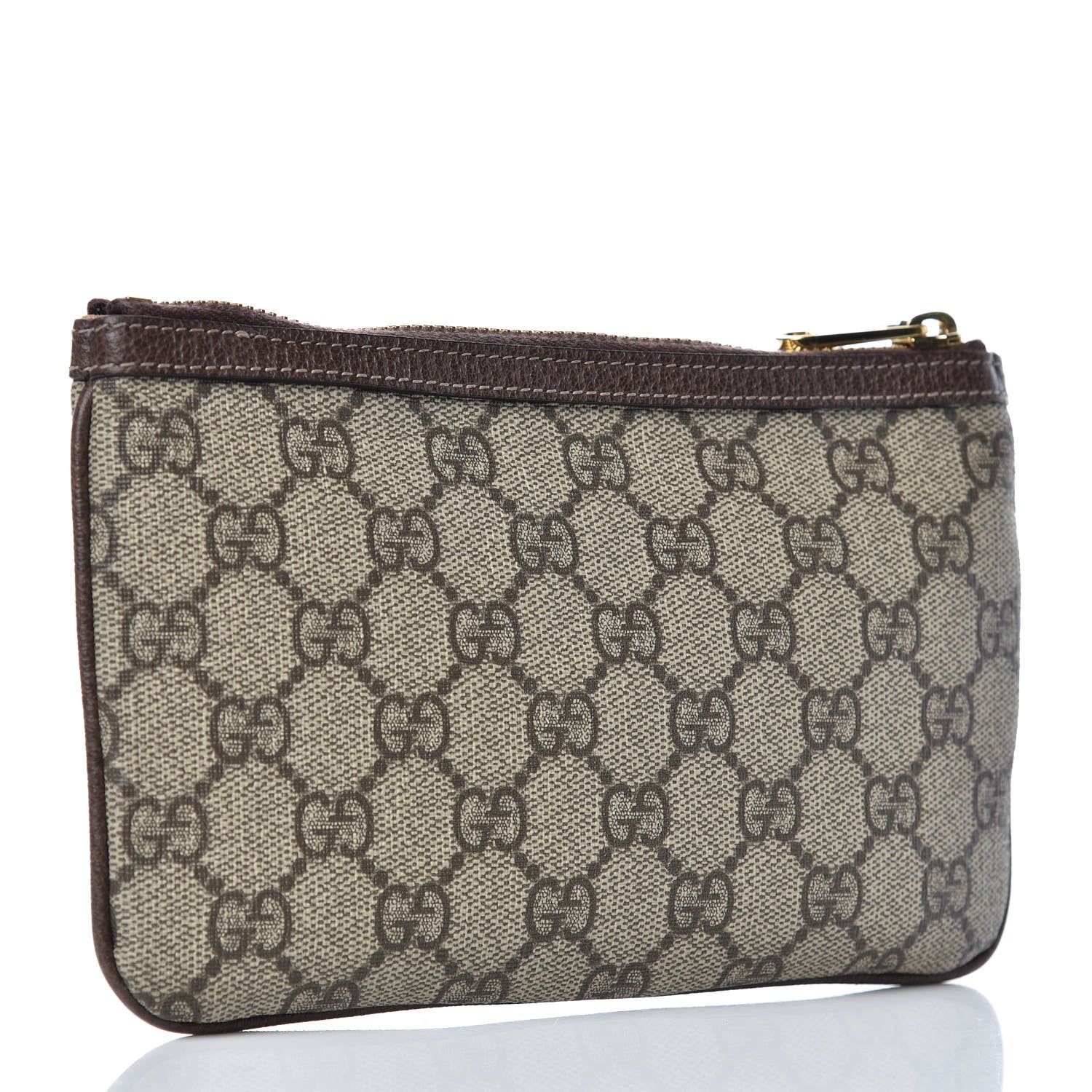 Gucci GG Supreme Monogram Web Small Ophidia Pouch Clutch Beige New Acero 3 of 8