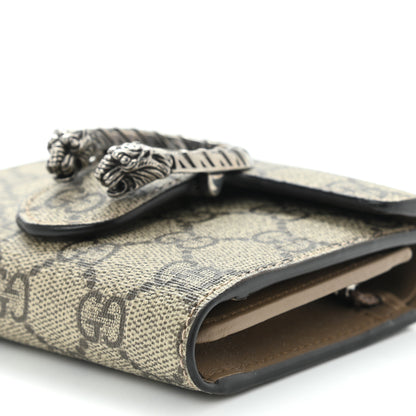 Gucci GG Supreme Monogram Dionysus Card Case Wallet Beige Taupe 10 of 10