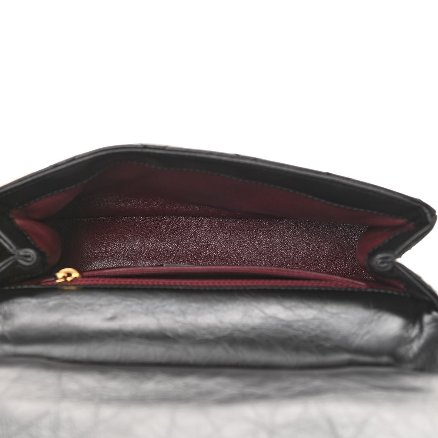 Aged Calfskin Quilted 2.55 Reissue Mini Hanger Flap Black