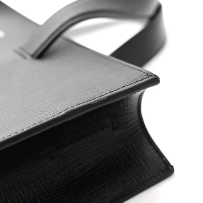 Salvatore Ferragamo Hammered Calfskin Rib Tote Black 12 of 13