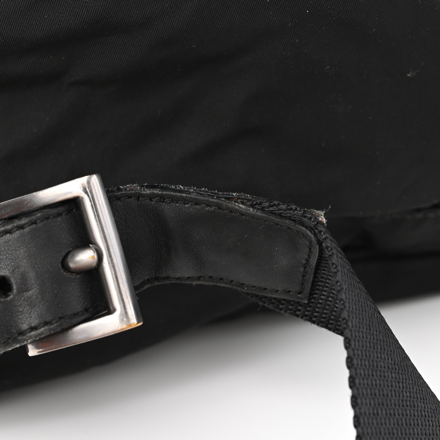 Prada Tessuto Nylon Calfskin Medium Backpack Black 13 of 14