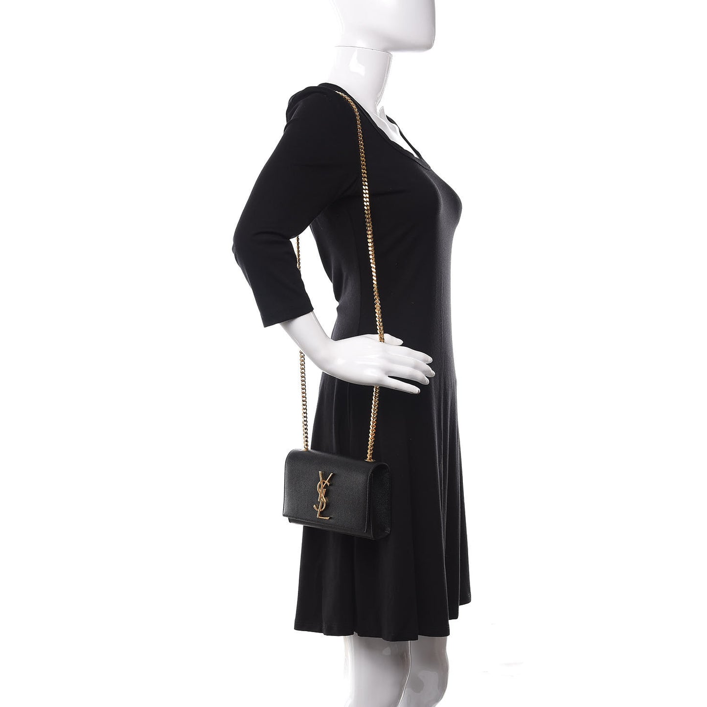 Grain De Poudre Small Monogram Kate Satchel Black