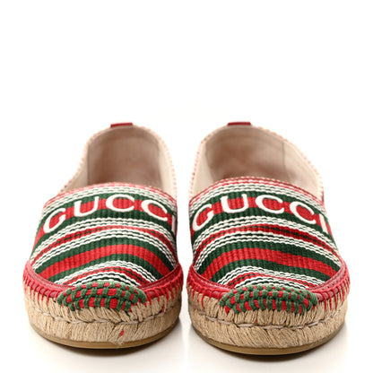 Gucci Canvas Stripe Sabela Womens Espadrilles 36 Red Green 2 of 9